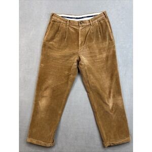 Brooks Brothers Pants Mens 35X30 Brown Corduroy Pleated Elliot Trousers